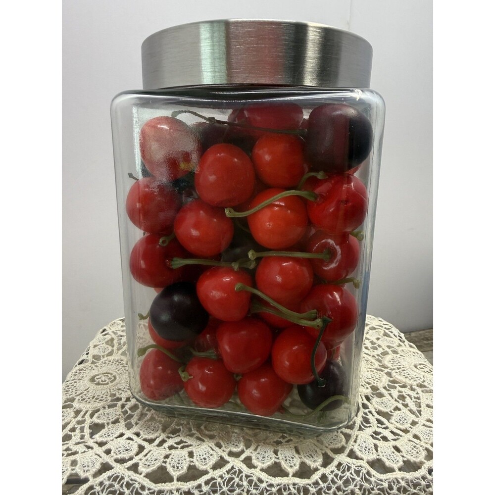 1 Jar - 88pcs Faux Fake Cherries - Faux Food House Kitchen Wedding Party Decor!
